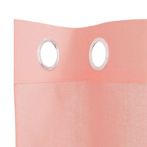 Κουρτίνες Voile με ροδέλες 2 τεμάχια Ροζ 140x225 εκ. - Pakobazaar