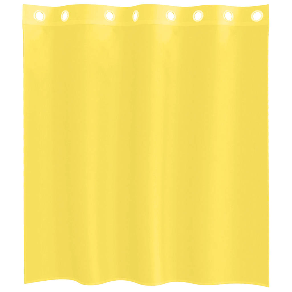 Voile κουρτίνες με ροδέλες 2 τεμάχια Κίτρινο