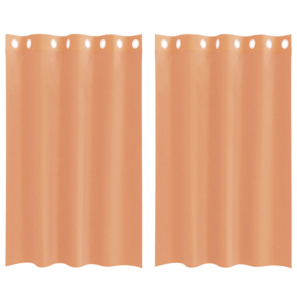 Voile κουρτίνες με ροδέλες 2 τεμάχια Τερακότα