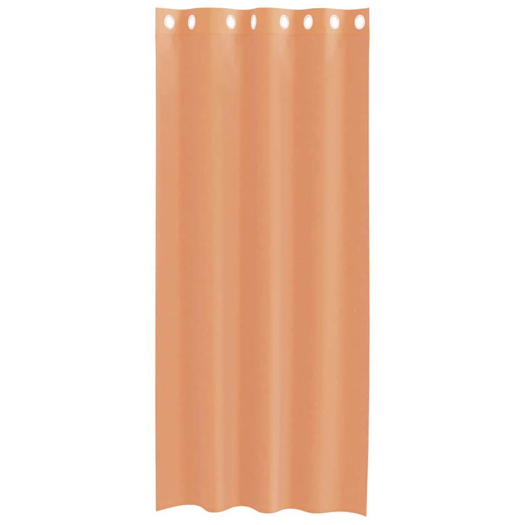 Voile κουρτίνες με ροδέλες 2 τεμάχια Τερακότα