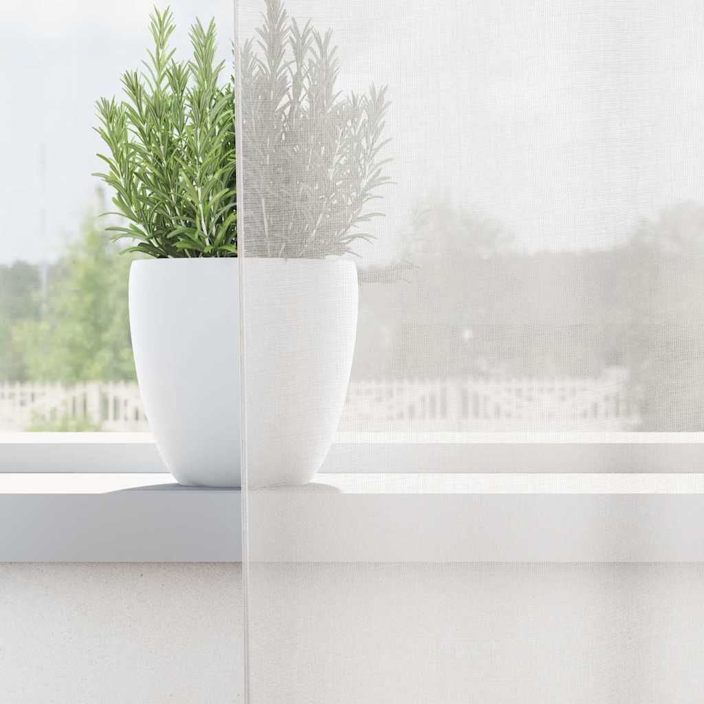 Voile κουρτίνες με ροδέλες 2 τεμάχια Λευκό - Pakobazaar