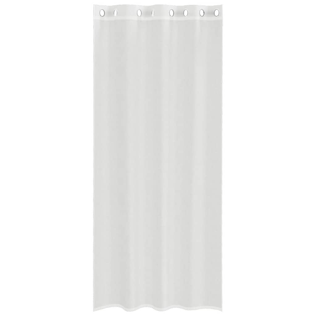 Voile κουρτίνες με ροδέλες 2 τεμάχια Λευκό - Pakobazaar