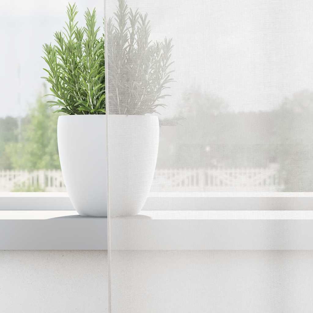 Voile κουρτίνες με ροδέλες 2 τεμάχια Λευκό - Pakobazaar