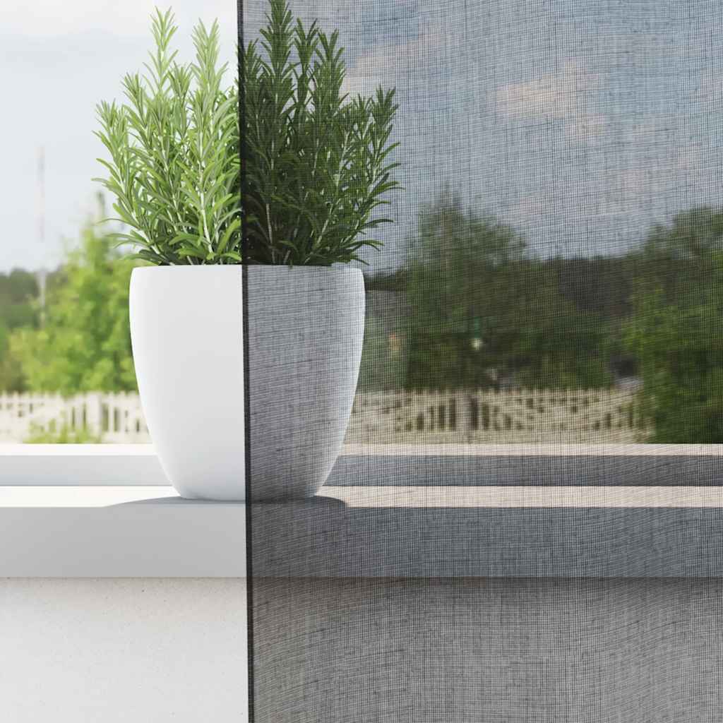 Κουρτίνες Voile με τσέπες ράβδου 2 τεμάχια Μαύρο