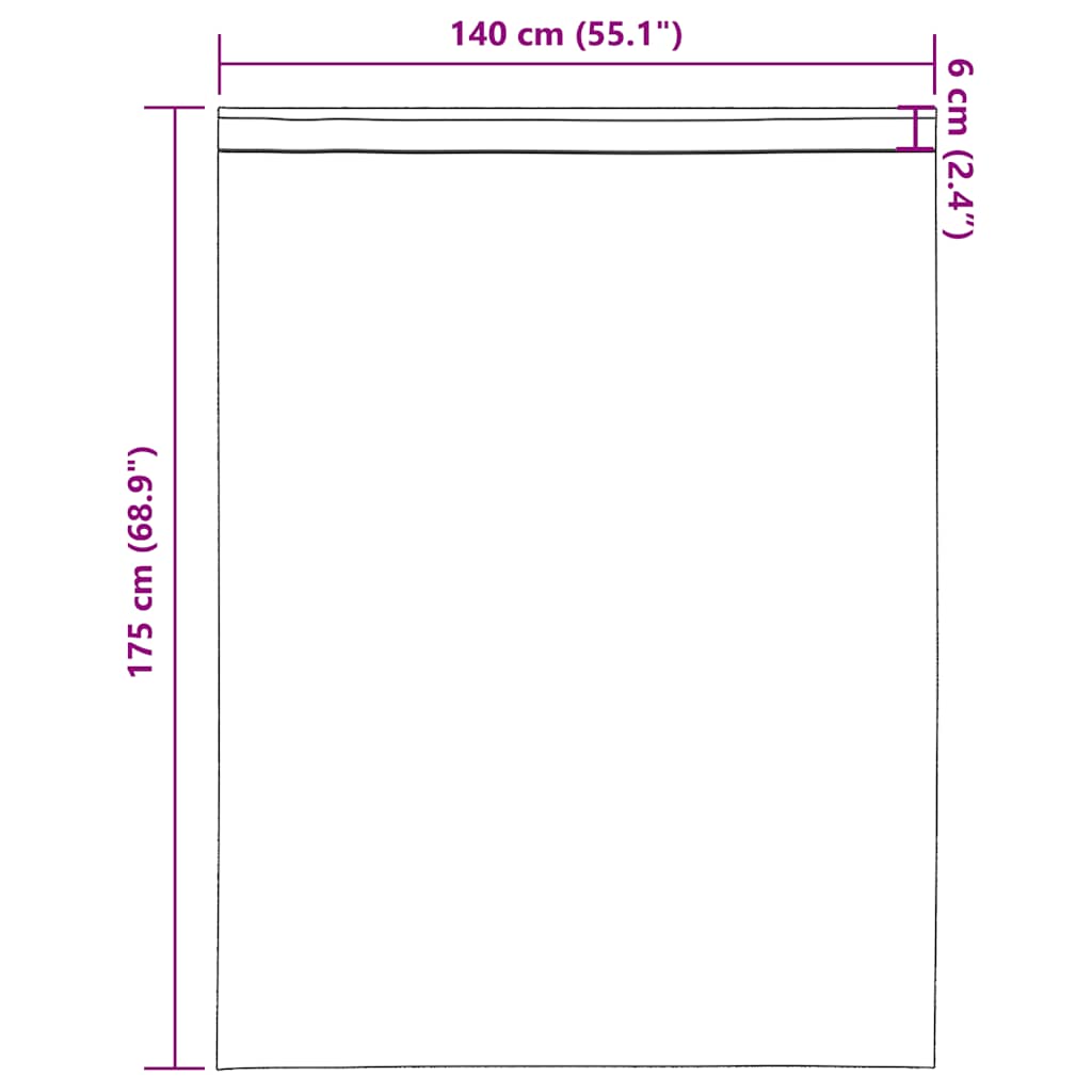 Κουρτίνες Voile με τσέπες ράβδου 2 τεμάχια Μαύρο - Pakobazaar