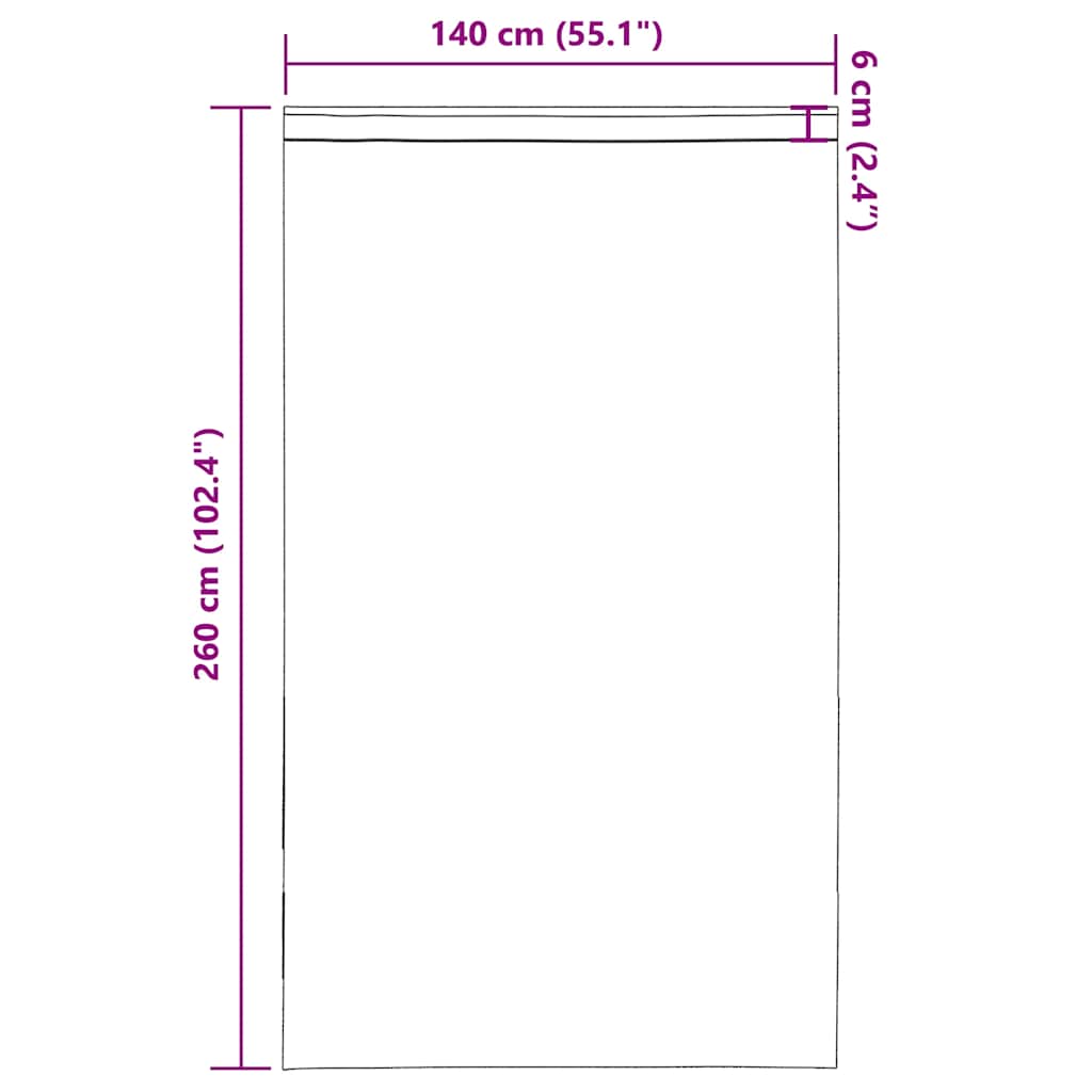Κουρτίνες Voile με τσέπες ράβδου 2 τεμάχια Καφέ