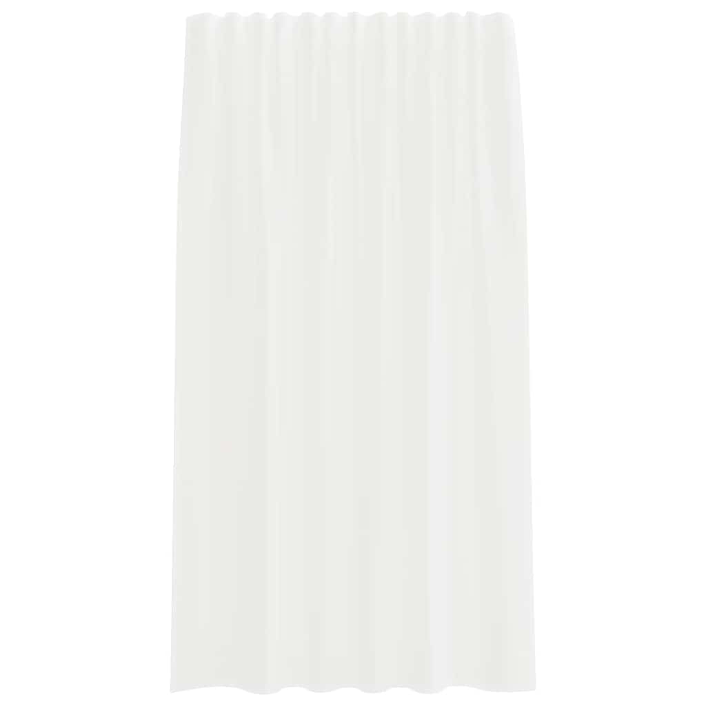 Κουρτίνες Voile με τσέπες ράβδου 2 τεμάχια Λευκό - Pakobazaar