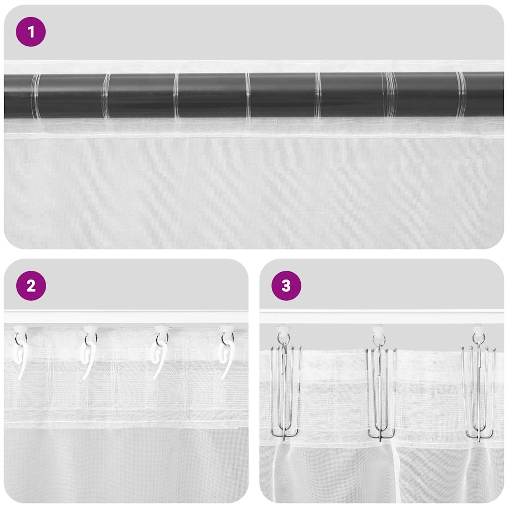 Κουρτίνες Voile με Καρτέλα Κορυφή 2 τεμάχια Καφέ