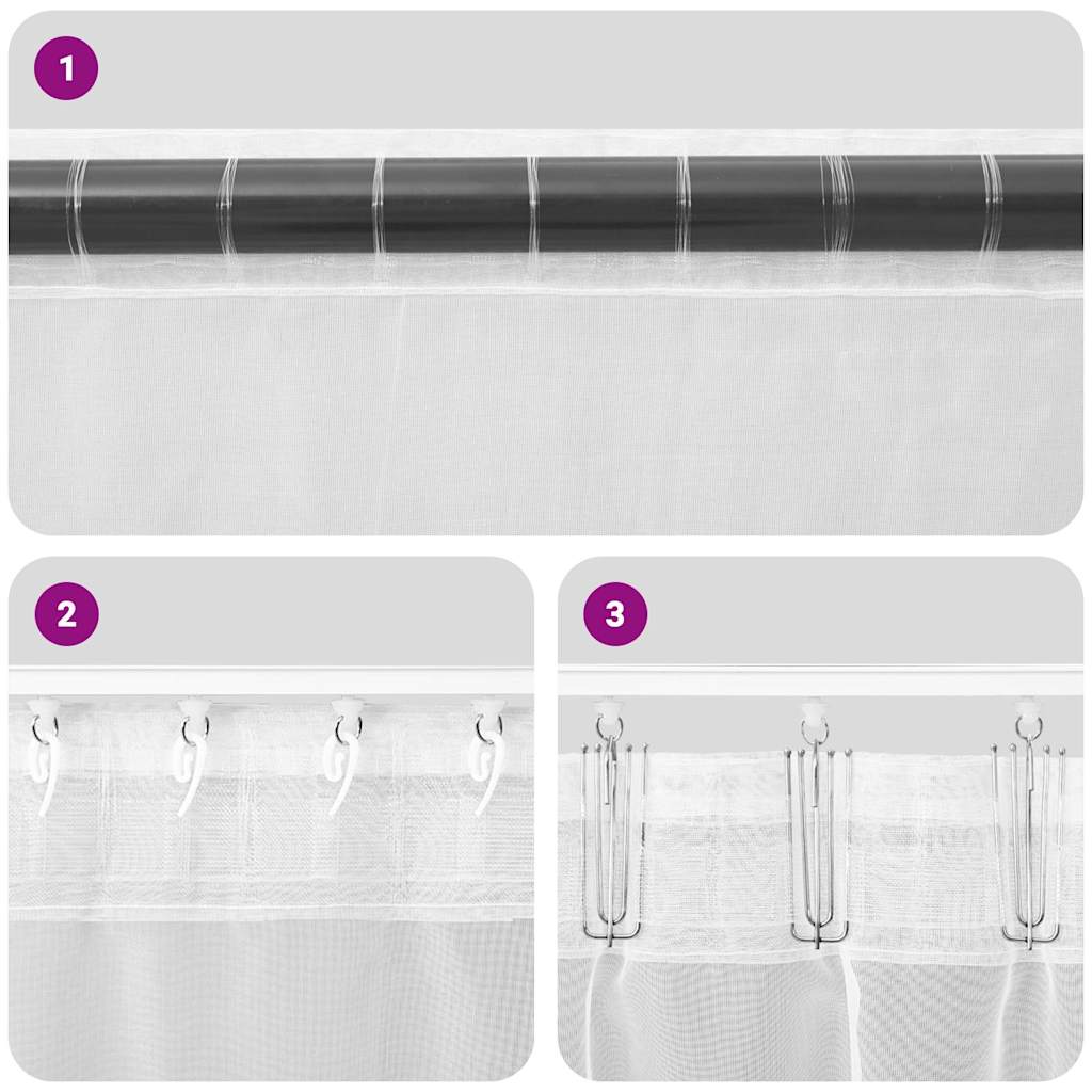 Κουρτίνες Voile με Καρτέλα Κορυφή 2 τεμάχια Καφέ - Pakobazaar