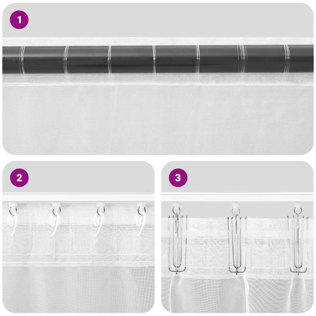 Κουρτίνες Voile με Καρτέλα Κορυφή 2 τεμάχια Καφέ - Pakobazaar