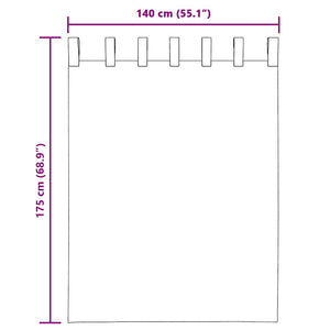 Κουρτίνες Voile με Θηλιές 2 τεμ. Ανοιχτό Ροζ 140x175 εκ. - Pakobazaar