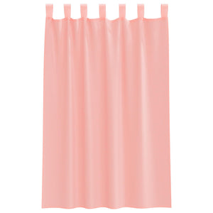 Κουρτίνες Voile με Θηλιές 2 τεμ. Ροζ 140x175 εκ. - Pakobazaar