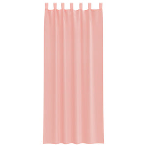 Κουρτίνες Voile με Θηλιές 2 τεμ. Ροζ 140x260 εκ. - Pakobazaar