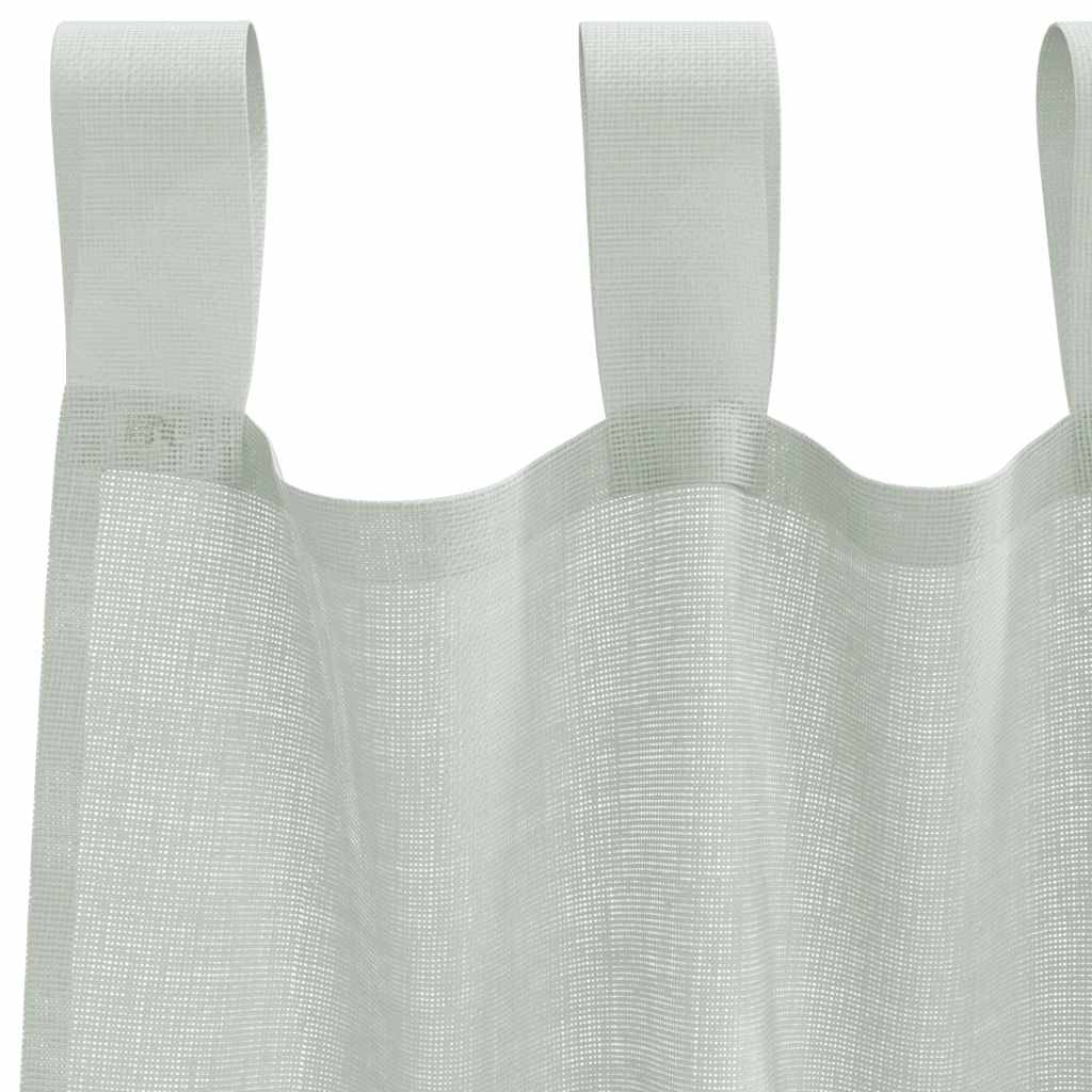 Κουρτίνες Voile με Θηλιές 2 τεμ. Ανοιχτό Γκρι 140x225 εκ. - Pakobazaar