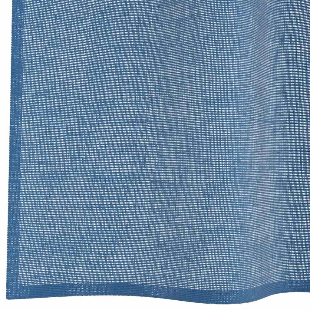 Κουρτίνες Voile με Θηλιές 2 τεμ. Μπλε Ρουαγιάλ 140x140 εκ. - Pakobazaar