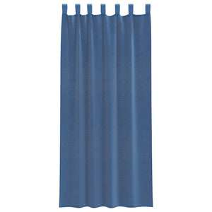 Κουρτίνες Voile με Θηλιές 2 τεμ. Μπλε Ρουαγιάλ 140x225 εκ. - Pakobazaar
