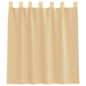 Κουρτίνες Voile με βρόχους 2 τεμάχια Άμμος 140x140 cm - Pakobazaar