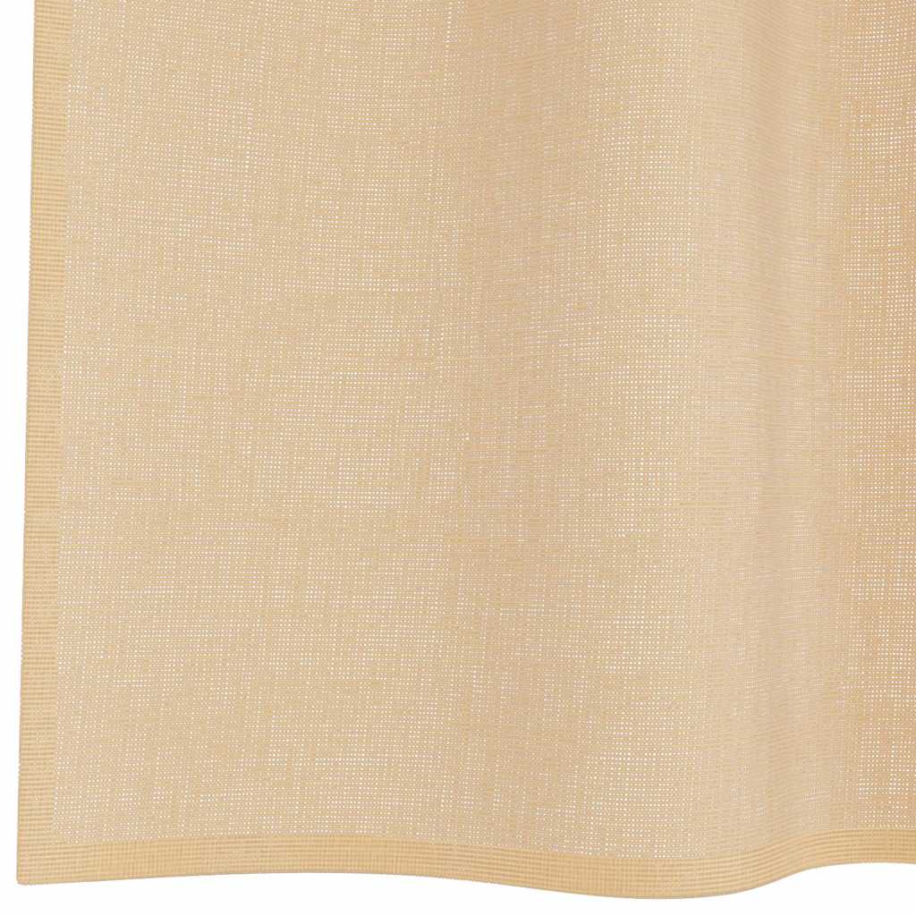 Κουρτίνες Voile με βρόχους 2 τεμάχια Άμμος 140x140 cm - Pakobazaar