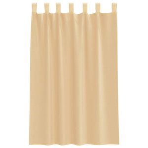 Κουρτίνες Voile με βρόχους 2 τεμάχια Άμμος 140x175 cm