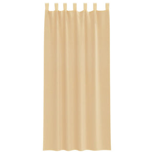 Κουρτίνες Voile με βρόχους 2 τεμάχια Άμμος 140x225 cm