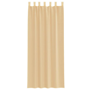 Κουρτίνες Voile με βρόχους 2 τεμάχια Άμμος 140x260 cm
