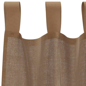 Κουρτίνες Voile με Θηλιές 2 τεμ. Ανοιχτό Καφέ 140x140 εκ. - Pakobazaar
