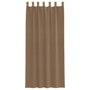 Κουρτίνες Voile με Θηλιές 2 τεμ. Ανοιχτό Καφέ 140x225 εκ. - Pakobazaar