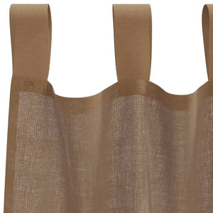 Κουρτίνες Voile με Θηλιές 2 τεμ. Ανοιχτό Καφέ 140x245 εκ. - Pakobazaar