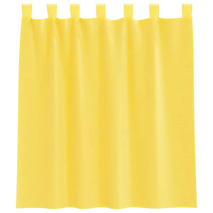 Κουρτίνες Voile με Θηλιές 2 τεμ. Κίτρινες 140x140 εκ. - Pakobazaar