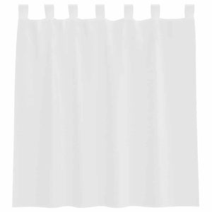 Κουρτίνες Voile με βρόχους 2 τεμάχια Λευκό 140x140 cm