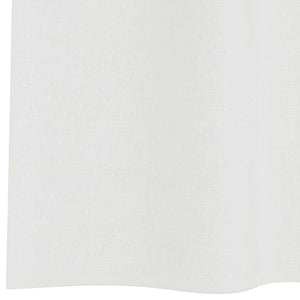 Κουρτίνες Voile με βρόχους 2 τεμάχια Λευκό 140x140 cm