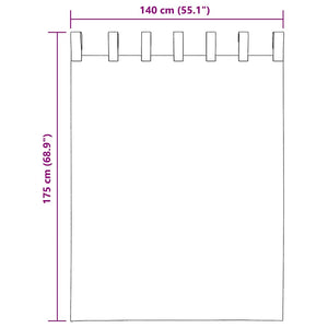 Κουρτίνες Voile με βρόχους 2 τεμάχια Λευκό 140x175 cm - Pakobazaar