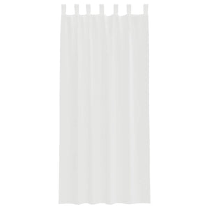 Κουρτίνες Voile με βρόχους 2 τεμάχια Λευκό 140x225 cm