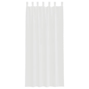 Κουρτίνες Voile με βρόχους 2 τεμάχια Λευκό 140x245 cm - Pakobazaar