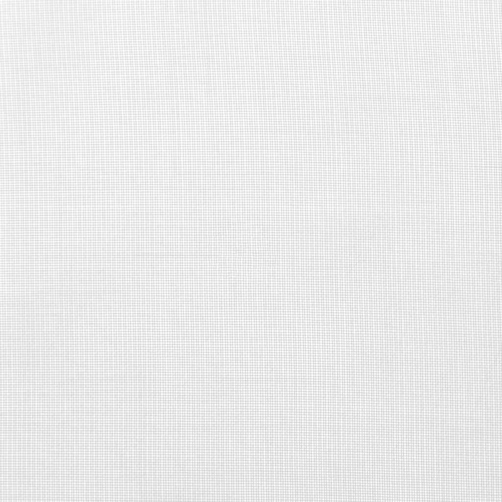 Κουρτίνες Voile με βρόχους 2 τεμάχια Λευκό 140x245 cm - Pakobazaar