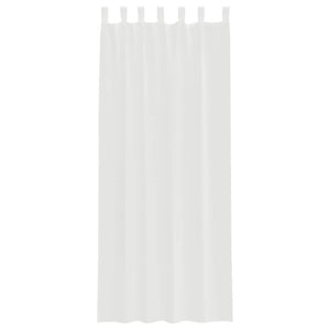 Κουρτίνες Voile με βρόχους 2 τεμάχια Λευκό 140x260 cm
