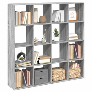 Βιβλιοθήκη Γκρι Sonoma 137,5x29x137,5 εκ. Επεξεργασμένο Ξύλο