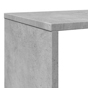 Βιβλιοθήκη Γκρι Σκυροδέματος 102x29x143 εκ. Επεξεργασμένο Ξύλο