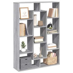 Βιβλιοθήκη Γκρι Sonoma 102x29x143 εκ. από Επεξεργασμένο Ξύλο