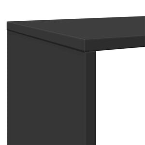 Βιβλιοθήκη Μαύρο 132x29x141,5 εκ. από Επεξεργασμένο Ξύλο