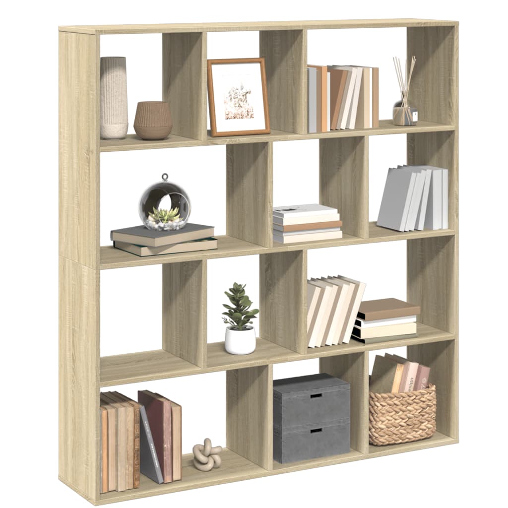 Βιβλιοθήκη Χρώμα Sonoma Δρυς 132x29x141,5εκ. Επεξεργασμένο Ξύλο - Pakobazaar