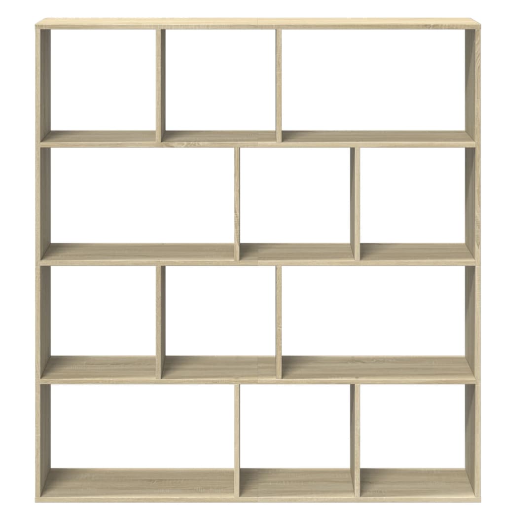 Βιβλιοθήκη Χρώμα Sonoma Δρυς 132x29x141,5εκ. Επεξεργασμένο Ξύλο - Pakobazaar