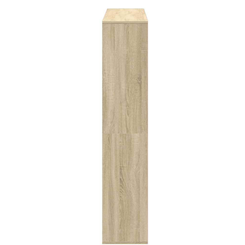 Βιβλιοθήκη Χρώμα Sonoma Δρυς 132x29x141,5εκ. Επεξεργασμένο Ξύλο - Pakobazaar