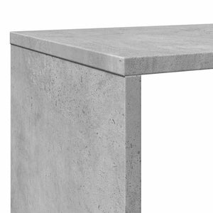 Βιβλιοθήκη Γκρι Σκυροδέματος 132x29x141,5εκ. Επεξεργασμένο Ξύλο