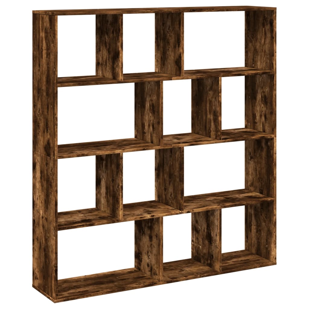 Βιβλιοθήκη Καπνιστή Δρυς 132x29x141,5εκ. από Επεξεργασμένο Ξύλο - Pakobazaar
