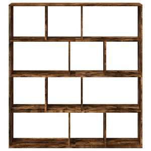Βιβλιοθήκη Καπνιστή Δρυς 132x29x141,5εκ. από Επεξεργασμένο Ξύλο