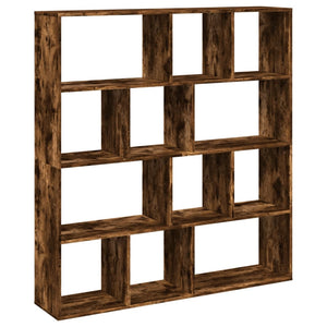 Βιβλιοθήκη Καπνιστή Δρυς 132x29x141,5εκ. από Επεξεργασμένο Ξύλο