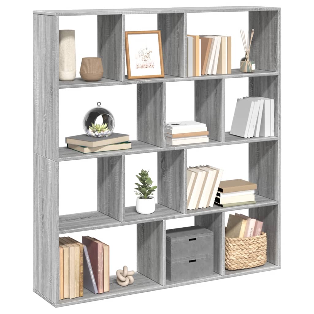 Βιβλιοθήκη Γκρι Sonoma 132x29x141,5 εκ. από Επεξεργασμένο Ξύλο