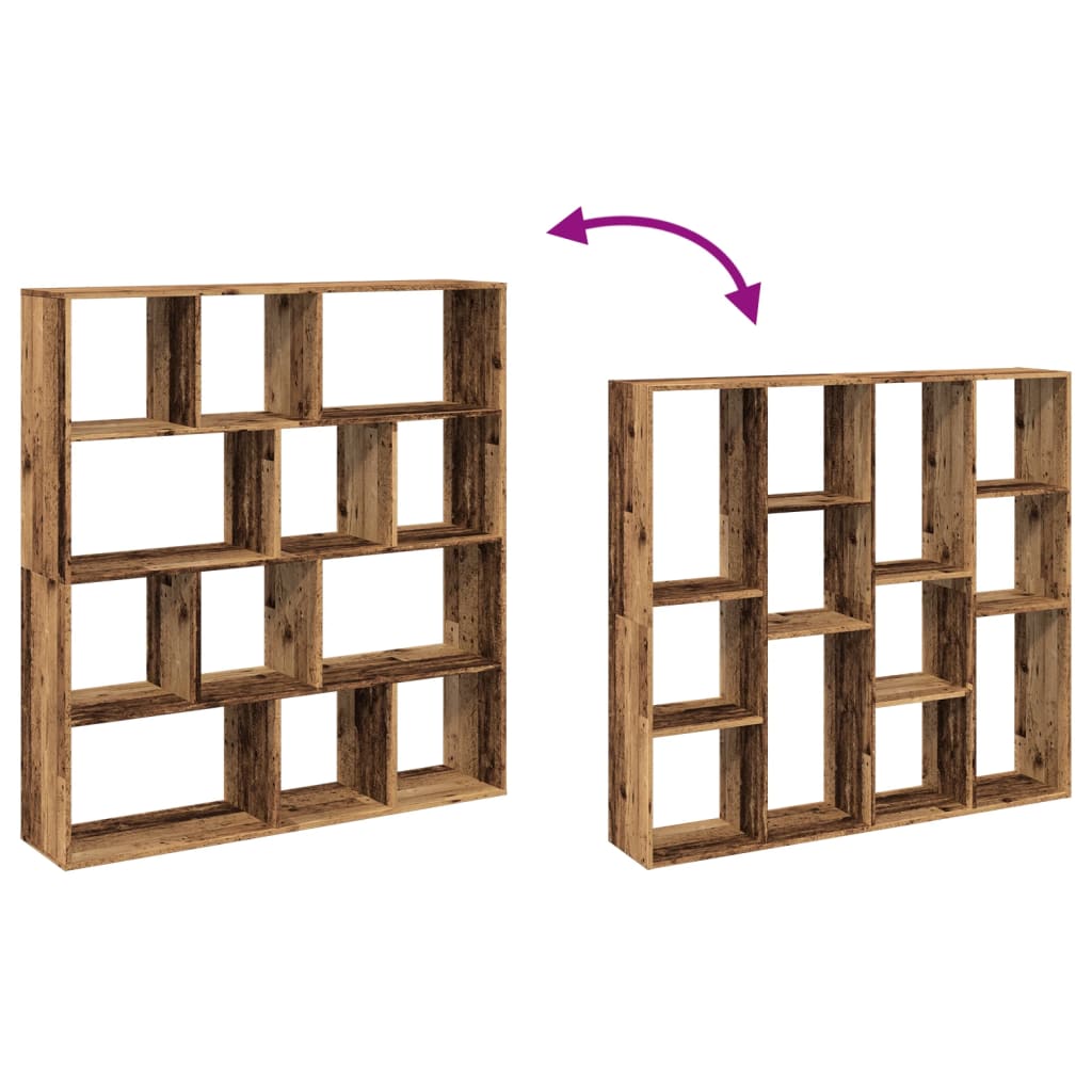 Βιβλιοθήκη Όψη Παλαιού Ξύλου 132x29x141,5εκ. Επεξεργασμένο Ξύλο - Pakobazaar