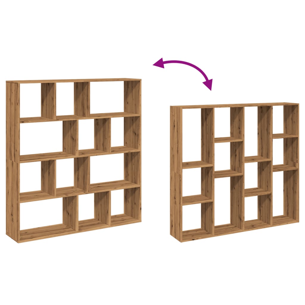 Βιβλιοθήκη Αρτισιανή Δρυς 132x29x141,5 εκ. Επεξεργασμένο Ξύλο - Pakobazaar